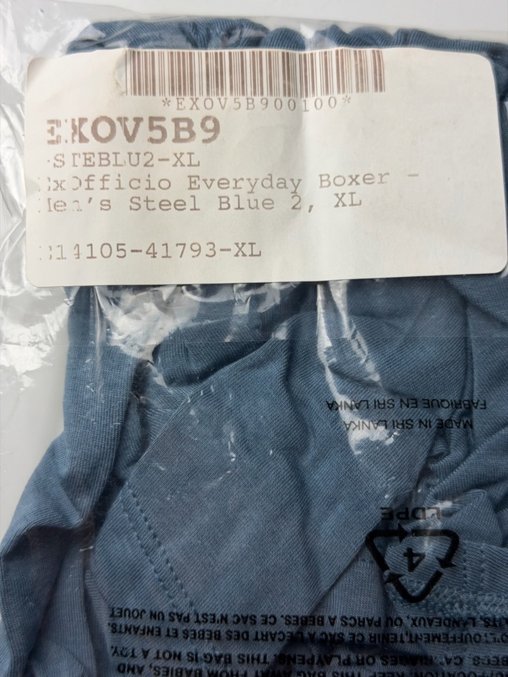 Exofficio (2 Pack) Boxers Everyday Collection Boxer Briefs - Slate Blue XL - Picture 8 of 8